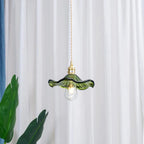 Vintage Floral Glass Pendant Light