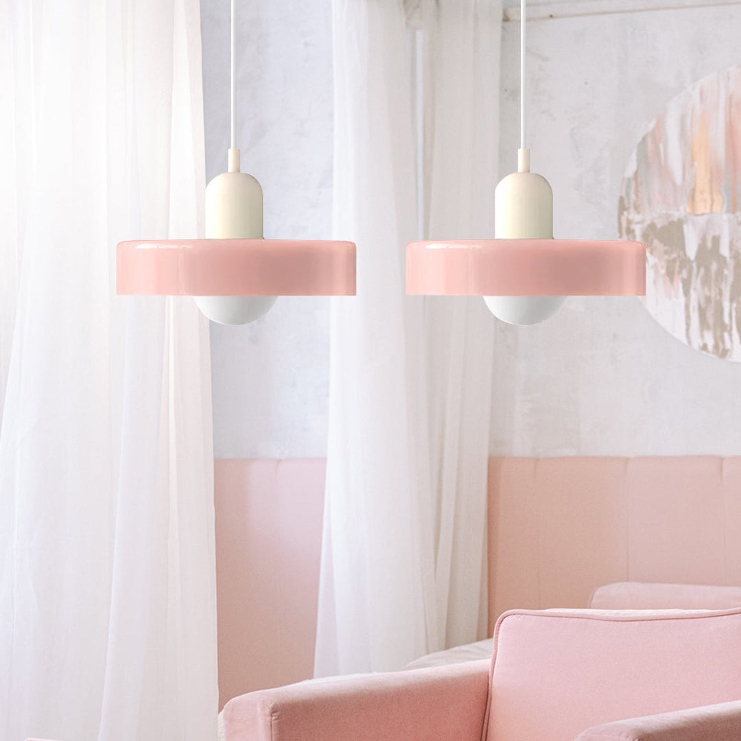 Double Glass Pendant Lamp – Retro Inspired Modern Dining Table Design