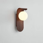 Scandinavian Wood Globe Wall Sconce LED - Image 2