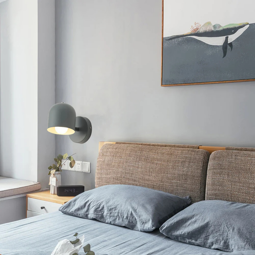 Minimalist Dome Wall Light Modern Metal Sconce Contemporary Indoor Accent Lamp
