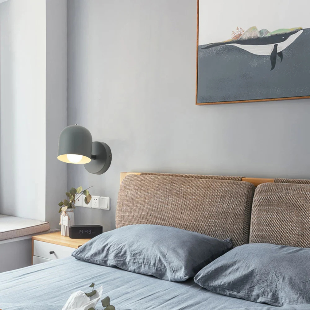 Minimalist Dome Wall Light Modern Metal Sconce Contemporary Indoor Accent Lamp