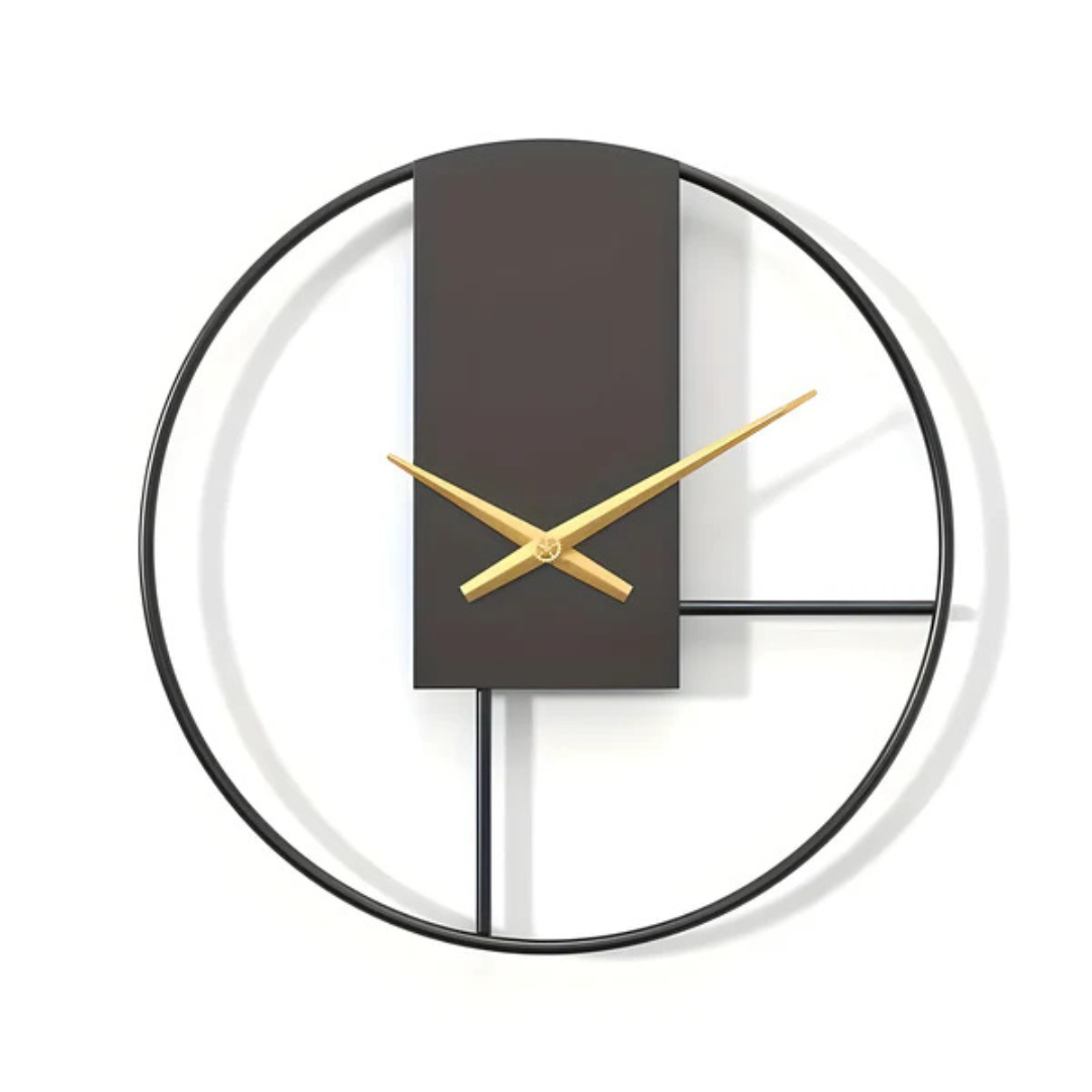 Minimalist Metal Wall Clock Silent Modern Timepiece
