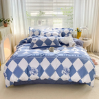 Botanical Print Duvet Cover Set Floral Pattern Bedding Collection Modern Bedroom Linen Set