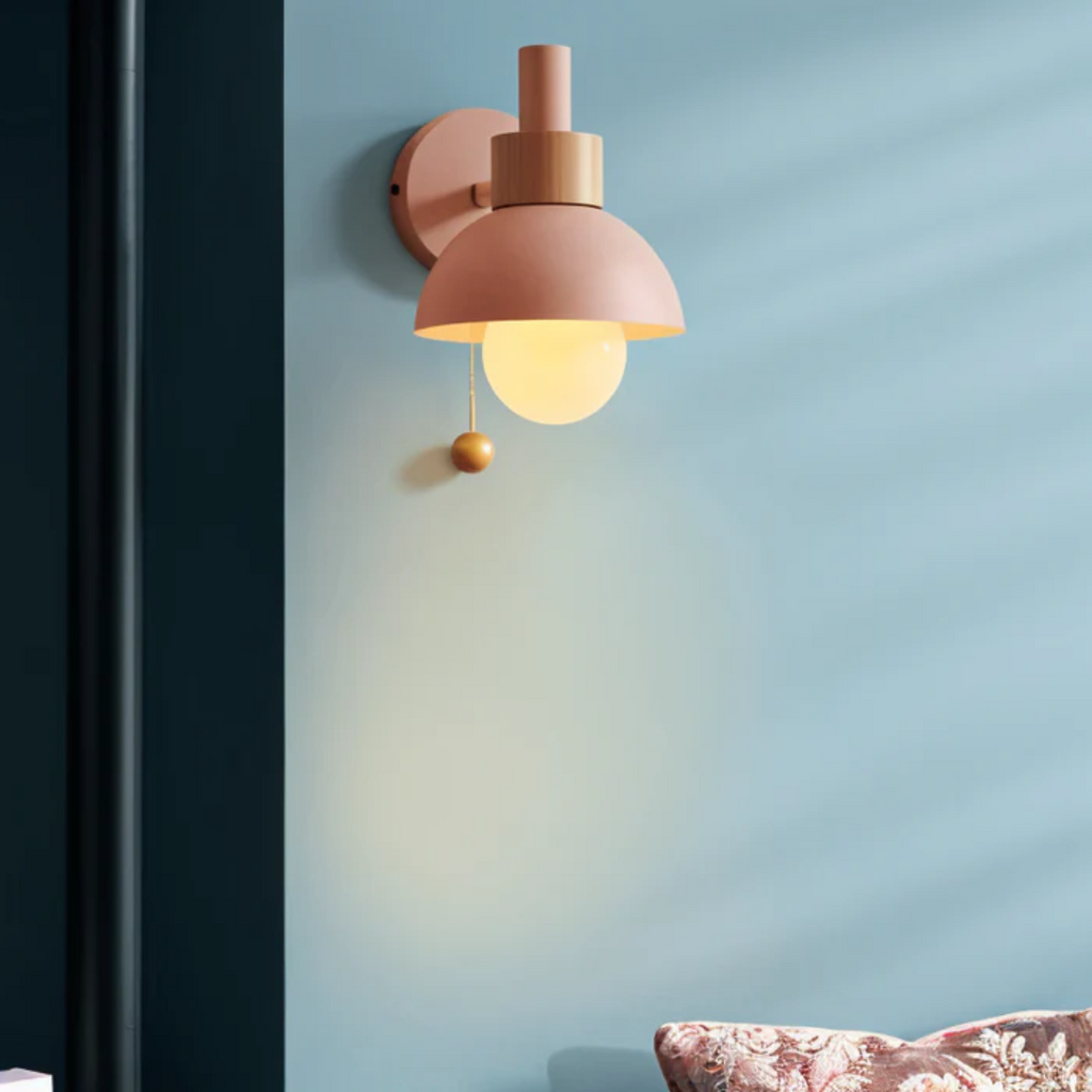 Modern LED Wall Sconce Pull Cord Accent Light