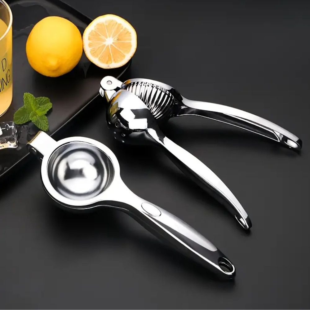 Citrus Press Stainless Steel | Manual Hand Juicer for Lemons and Limes | Dishwasher Safe Design for Easy Cleaning