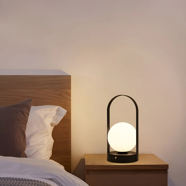 Modern Globe Table Lamp Rechargeable Wireless Bedside Accent Light