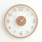 Minimalist Wooden Wall Clock Modern Silent Quartz Timepiece Scandinavian Home Decor