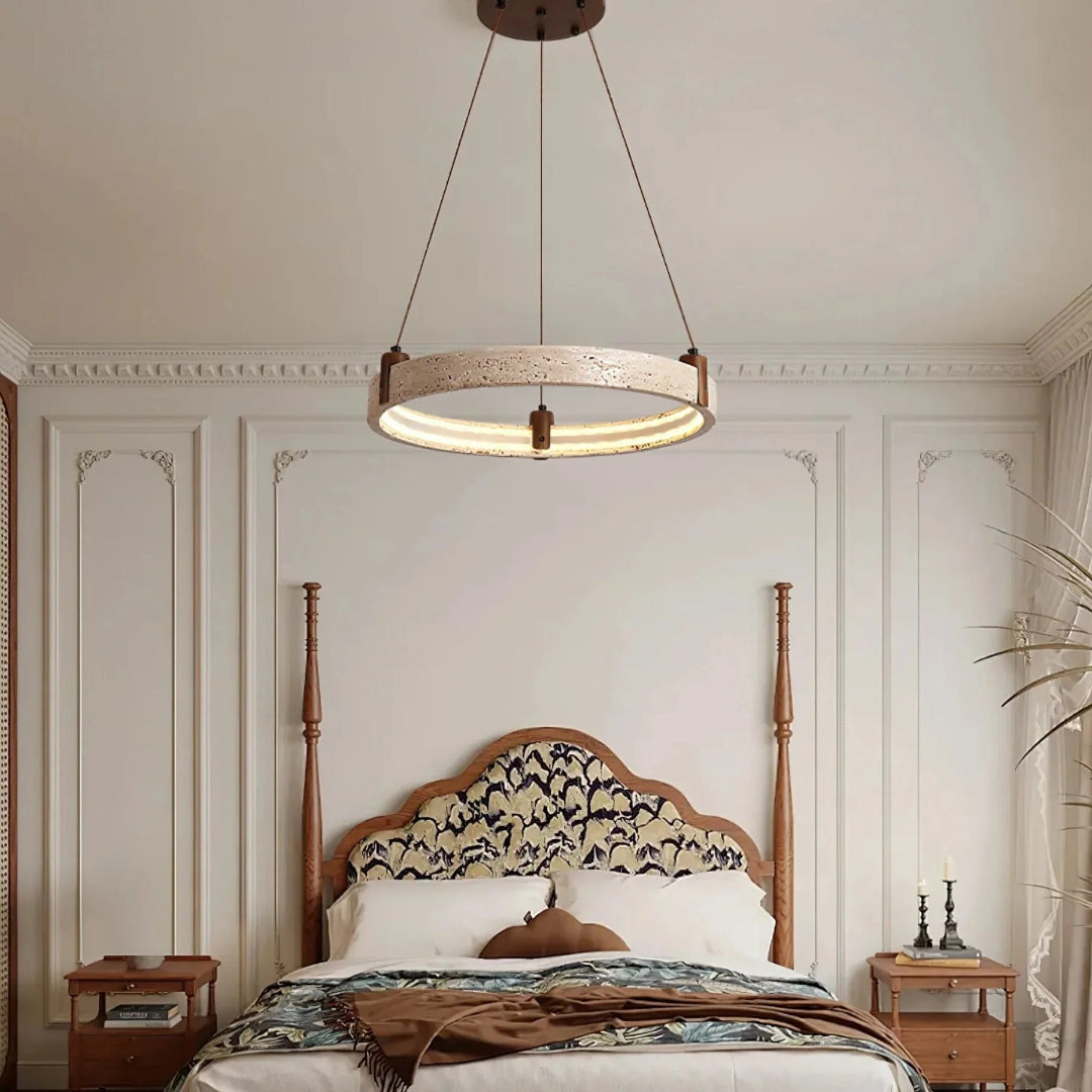 Stone Ring Pendant Light