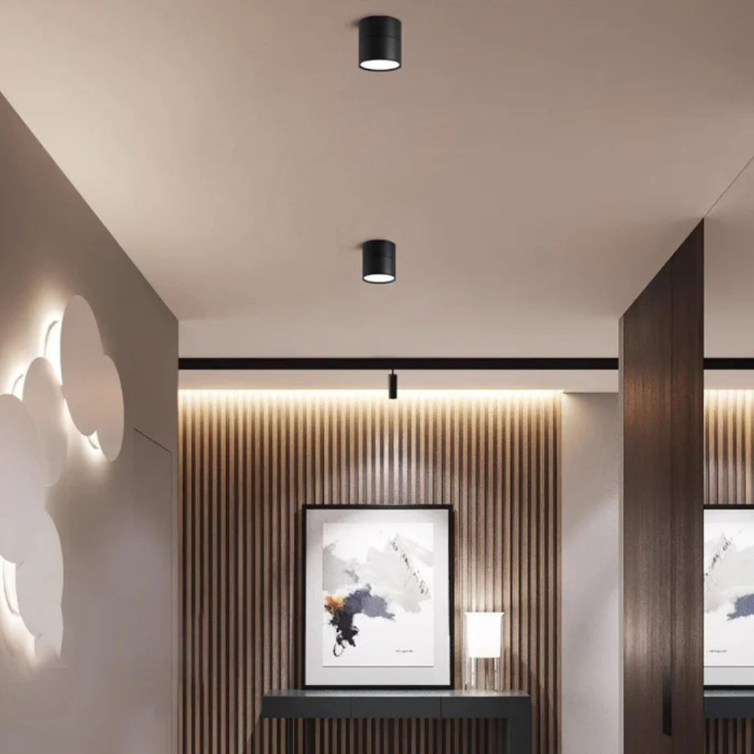 Adjustable LED Ceiling Light Aluminium | 7W Integrated LED | Focused Brightness for Kitchen Living Room and Hallway