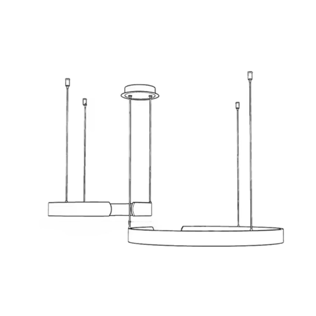 Circular LED Metal Pendant Light