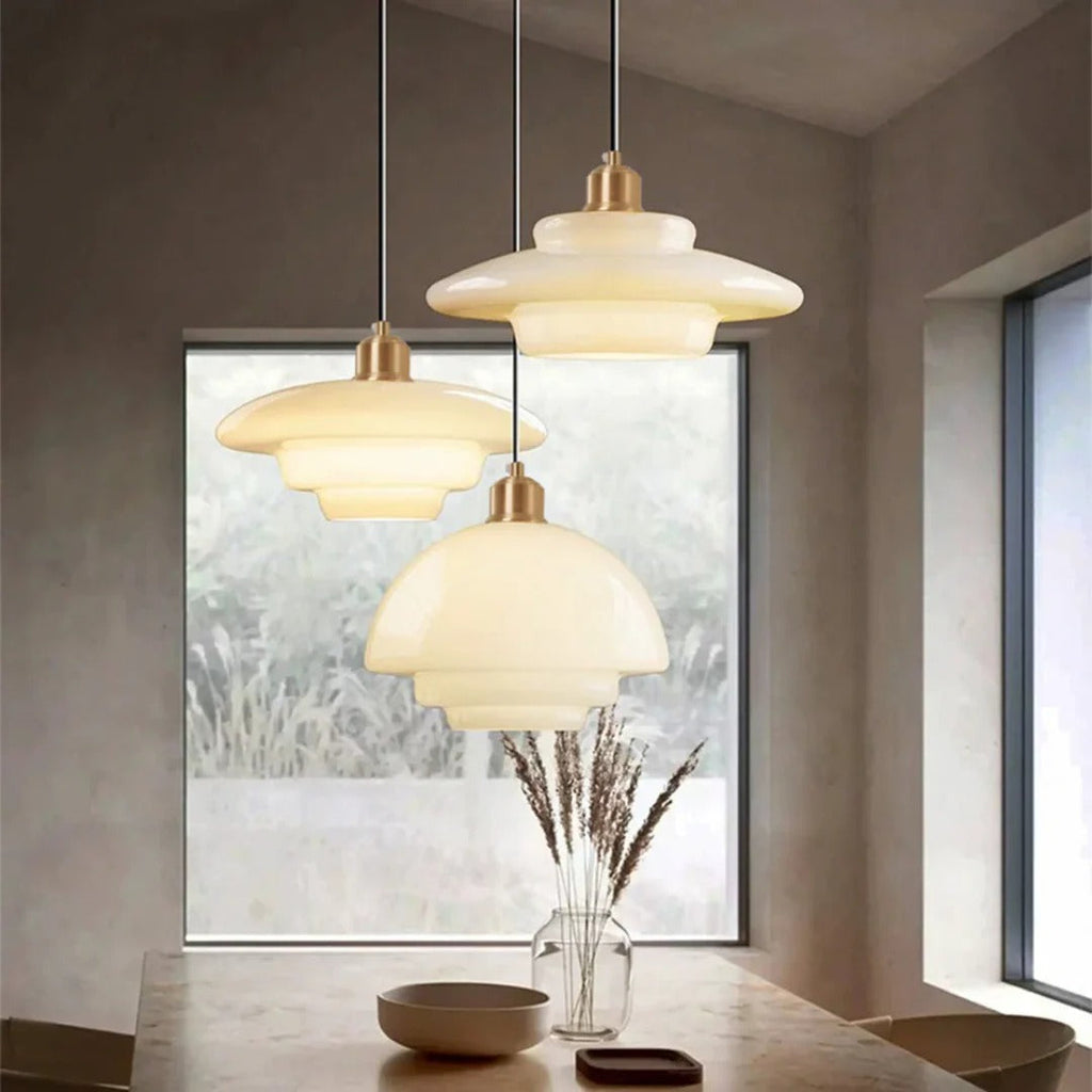 Modern Round Glass Pendant Light