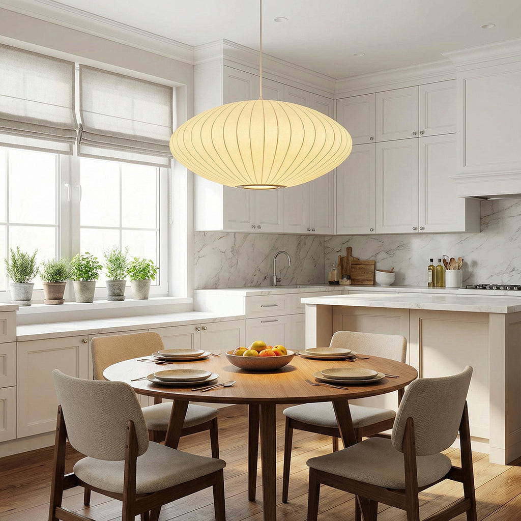 Silk Pendant Lamp – Italian Inspired Sculptural Elegant Design