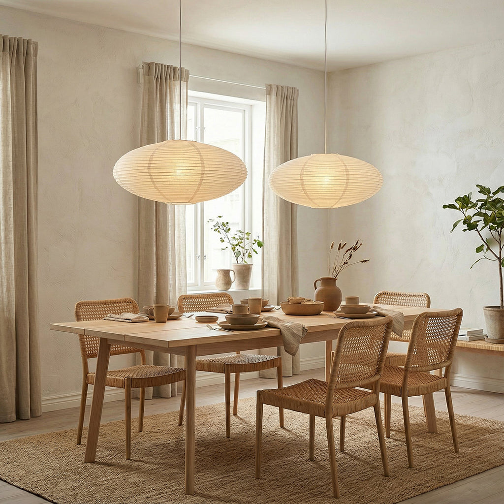 Paper Pendant Lamp – Wabi Inspired Sustainable Minimalist Design