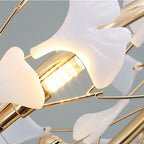 Jarn Suspension Feuille/Multi Moderne Métal/Céramique Doré/Blanc Salon - Neutralighting