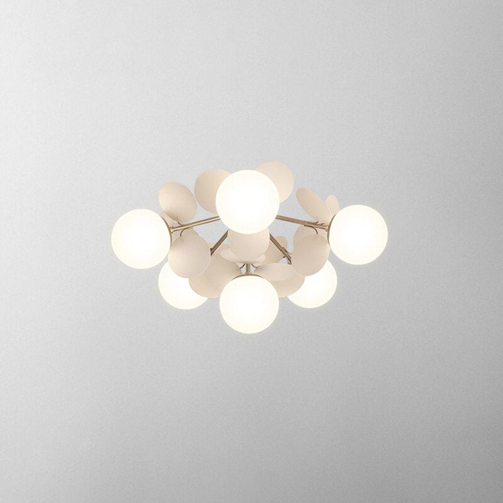 LED Ceiling Light Metal Glass and Acrylic Branch Design | Nature Inspired Style | Modern Botanical Interior Lighting