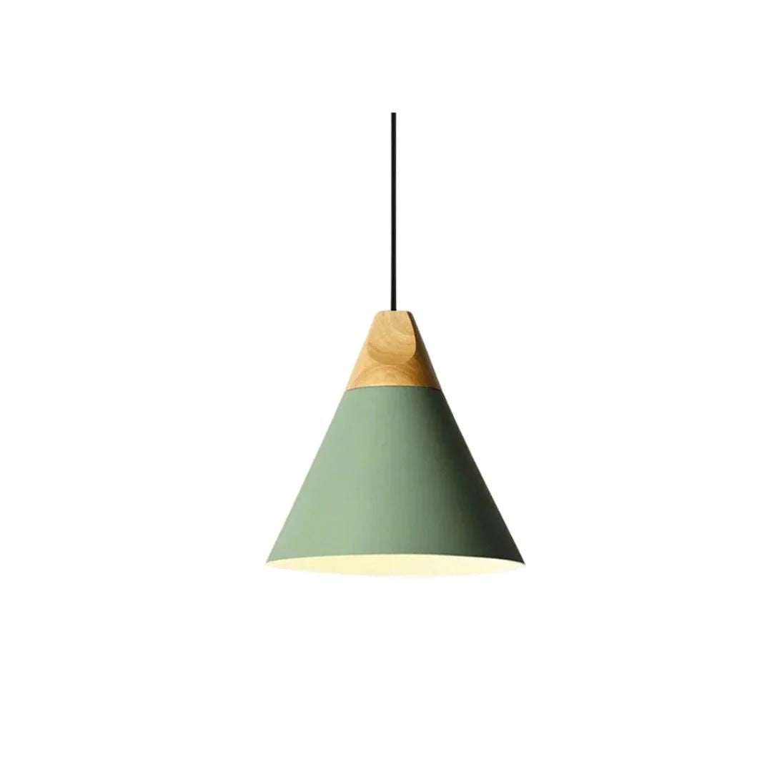 Scandinavian Wood Metal Pendant Light