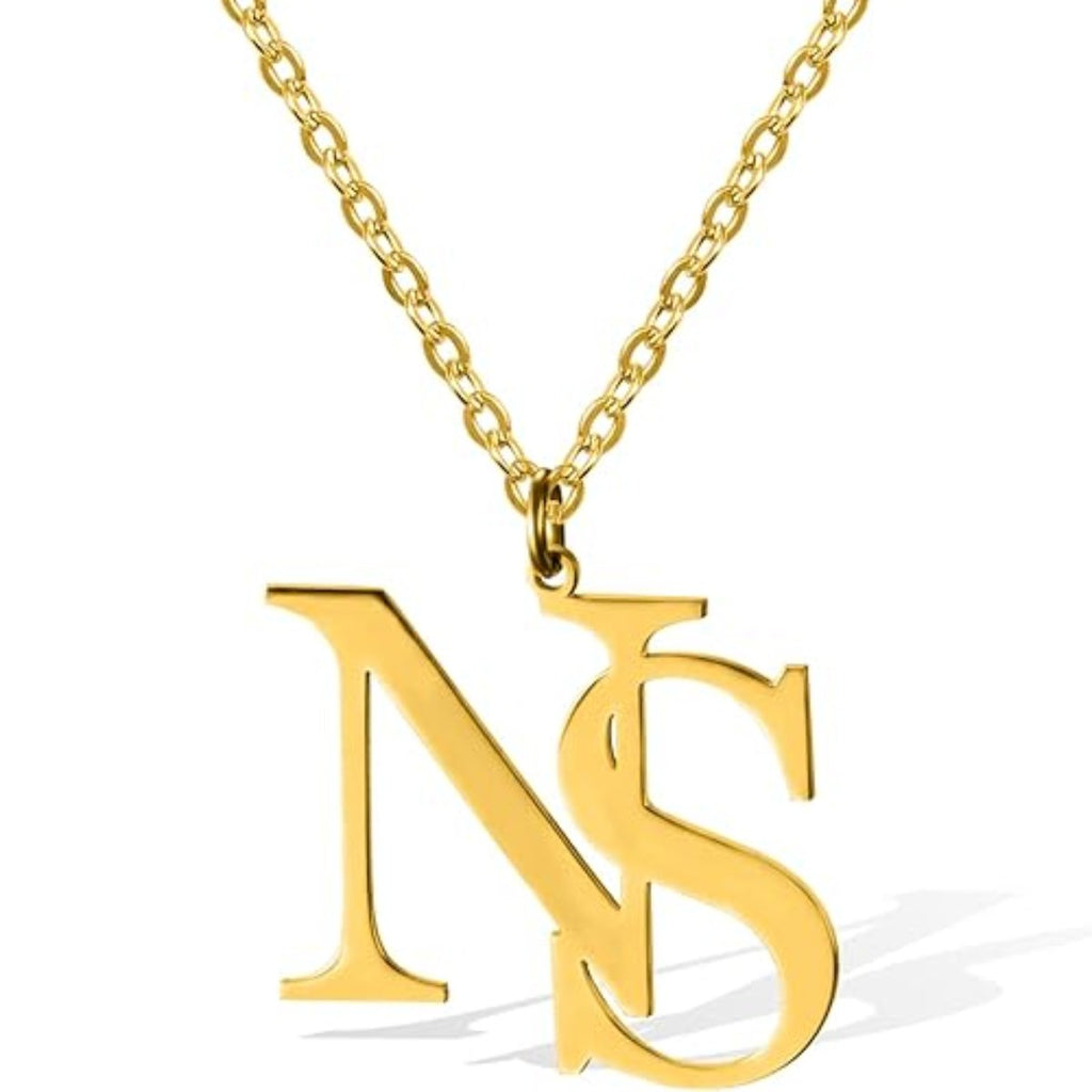 Custom Initial Necklace for Women - Personalized Letter Pendant in Stainless Steel - Minimalist Everyday Jewelry Gift