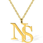 Custom Initial Necklace for Women - Personalized Letter Pendant in Stainless Steel - Minimalist Everyday Jewelry Gift