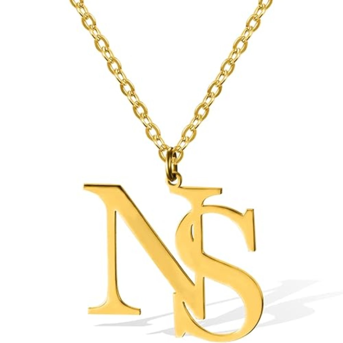 Custom Initial Necklace for Women - Personalized Letter Pendant in Stainless Steel - Minimalist Everyday Jewelry Gift