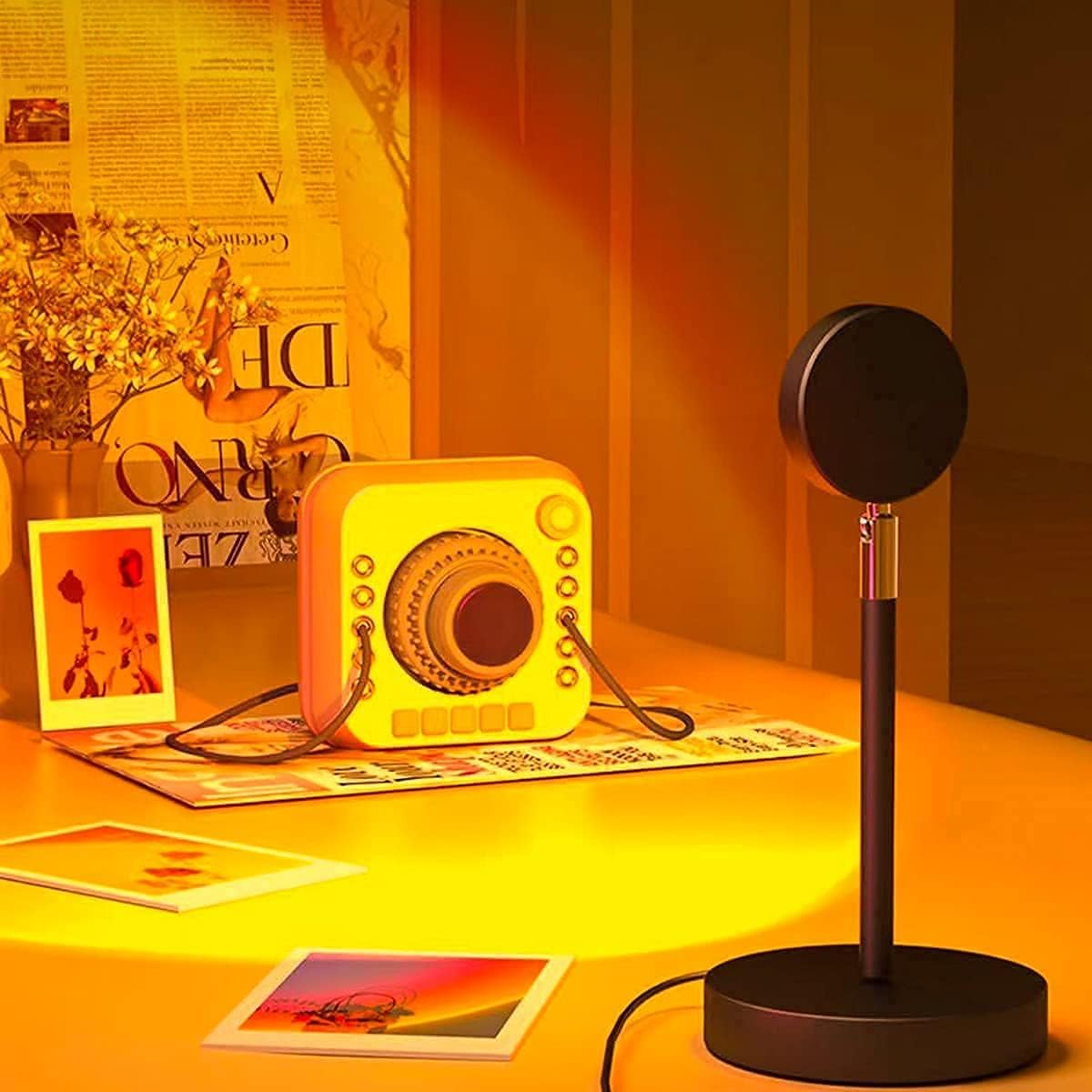 Sunset Projection Lamp | Modern Ambient Lighting for Bedrooms and Living Rooms | Creates a Warm Soothing Atmospheric Glow