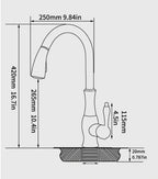 Pull Down Kitchen Faucet Brushed Stainless Steel Sink Mixer