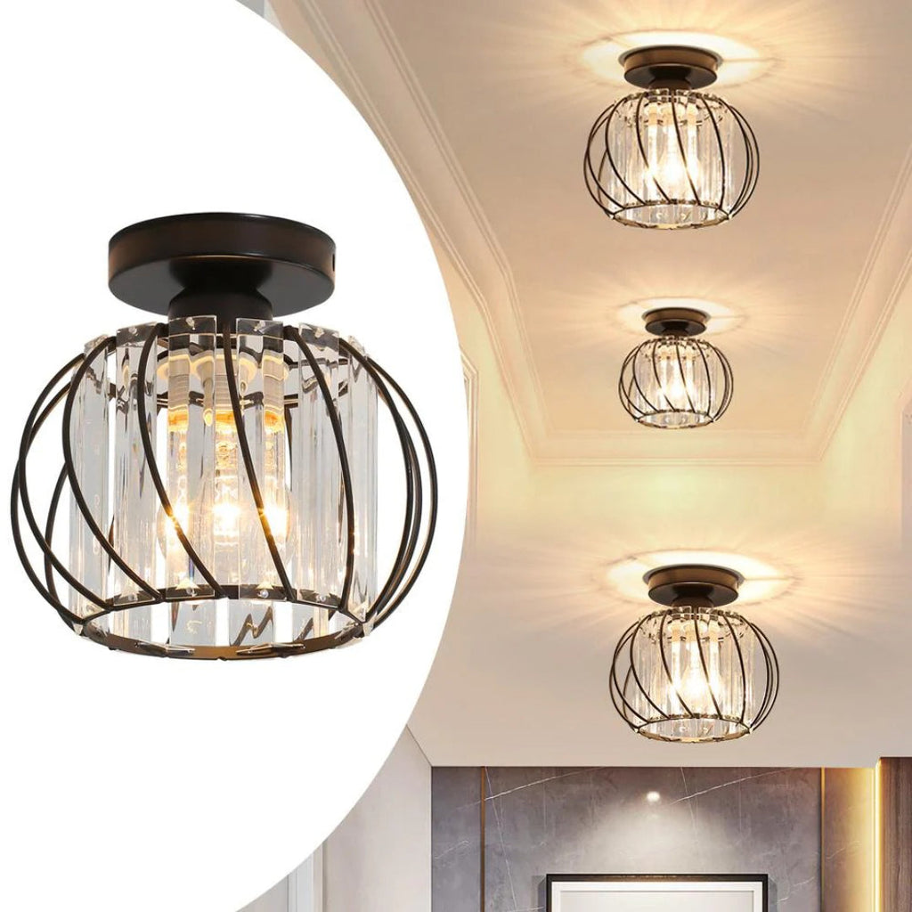 Vintage Crystal Ceiling Light