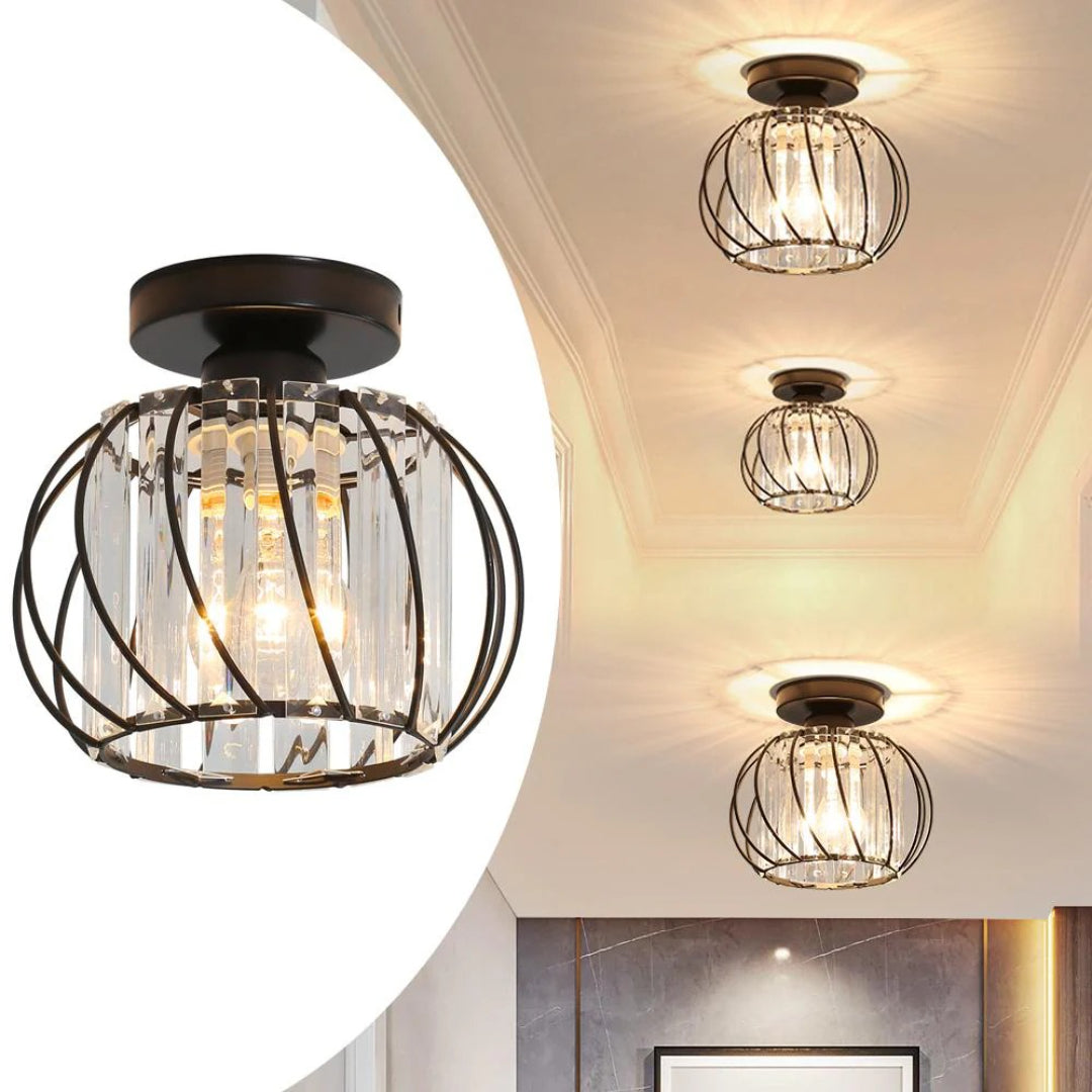 Vintage Crystal Ceiling Light