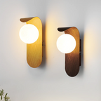 Scandinavian Wood Globe Wall Sconce LED - Image 5