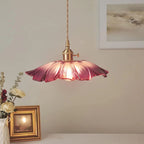 Flower Shaped Glass Pendant Lamp – Sculptural Romantic Warm Glow Design