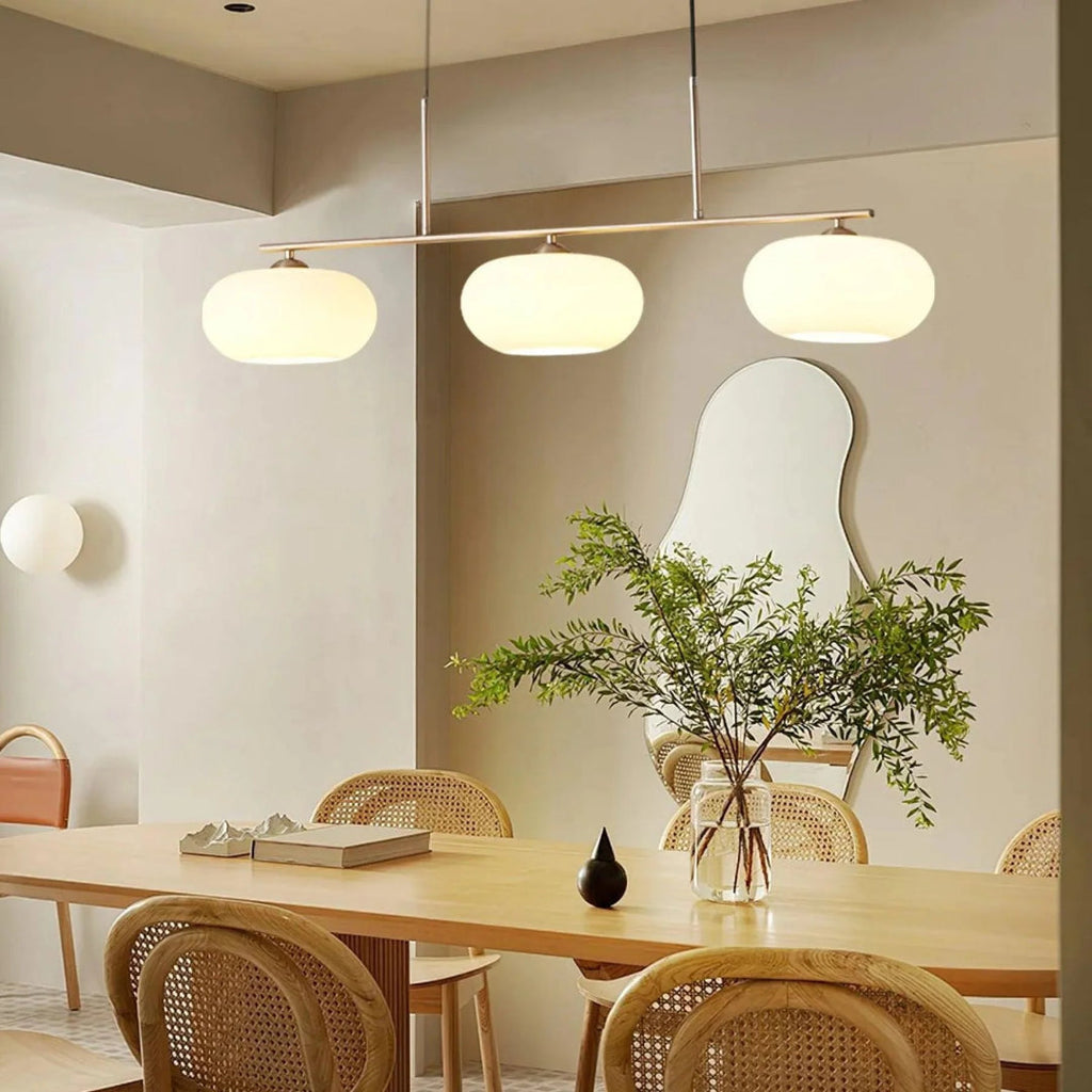 Linear Triple Glass Pendant Light
