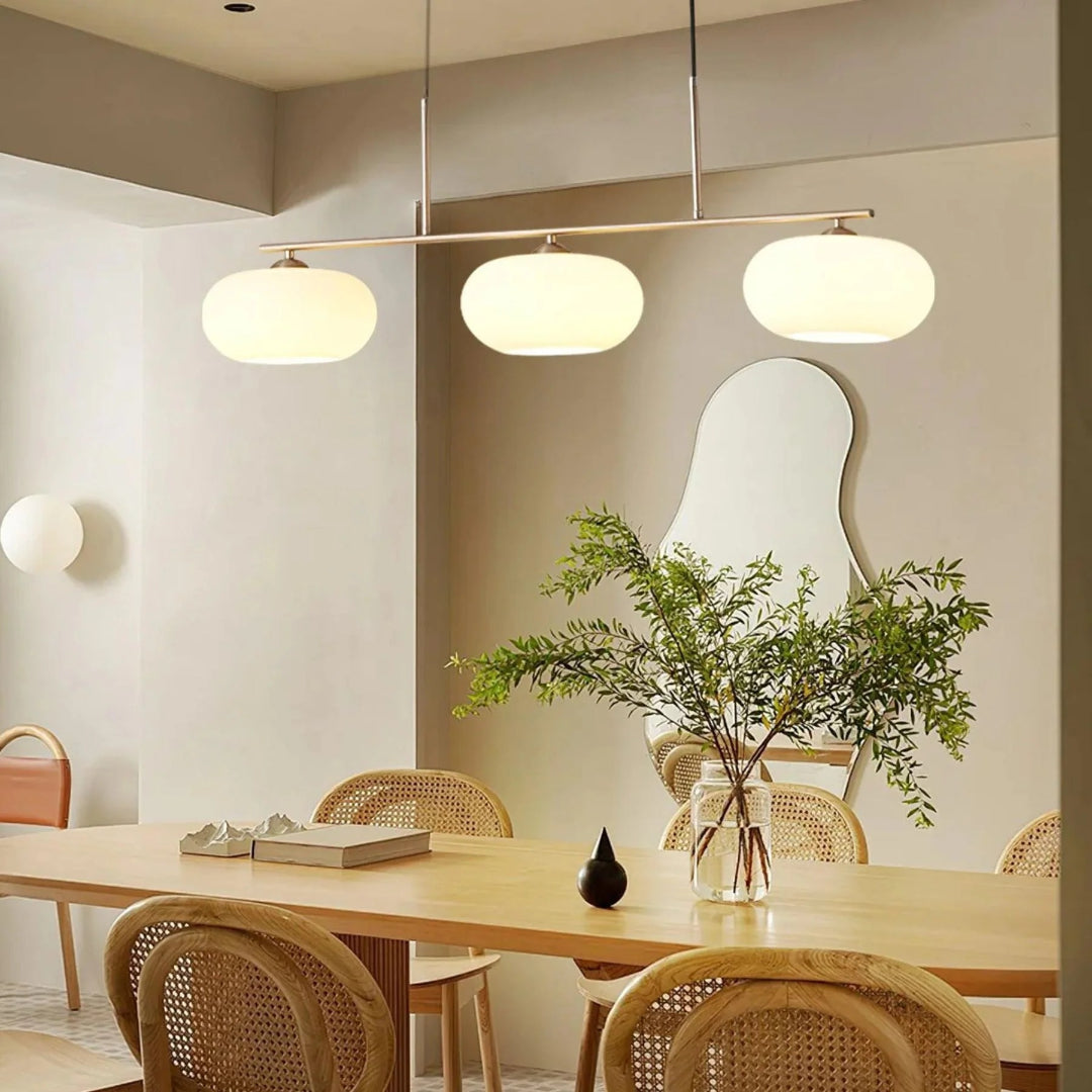 Linear Triple Glass Pendant Light