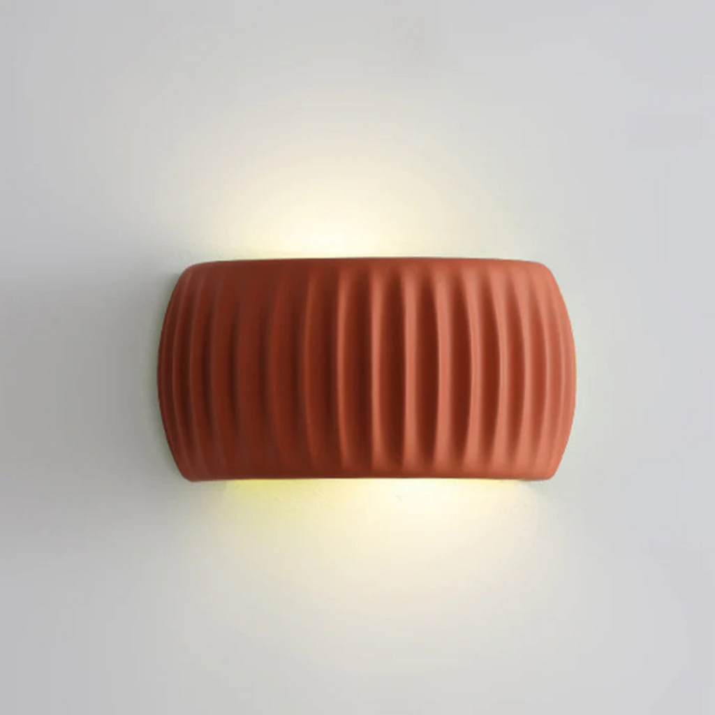 Modern Resin Wall Sconce Ribbed LED Accent Light