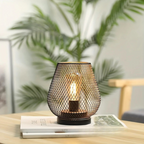 Portable LED Table Lamp Metal | Wireless Battery Operated 3W 300 Lumens | Cordless Warm Light for Indoor and Outdoor Use