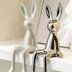 Ceramic Rabbit Figurine Modern Decorative Bunny Sculpture