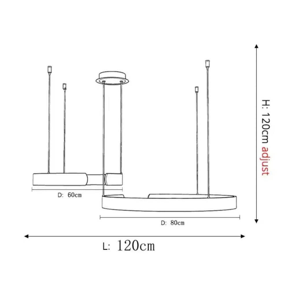Circular LED Metal Pendant Light