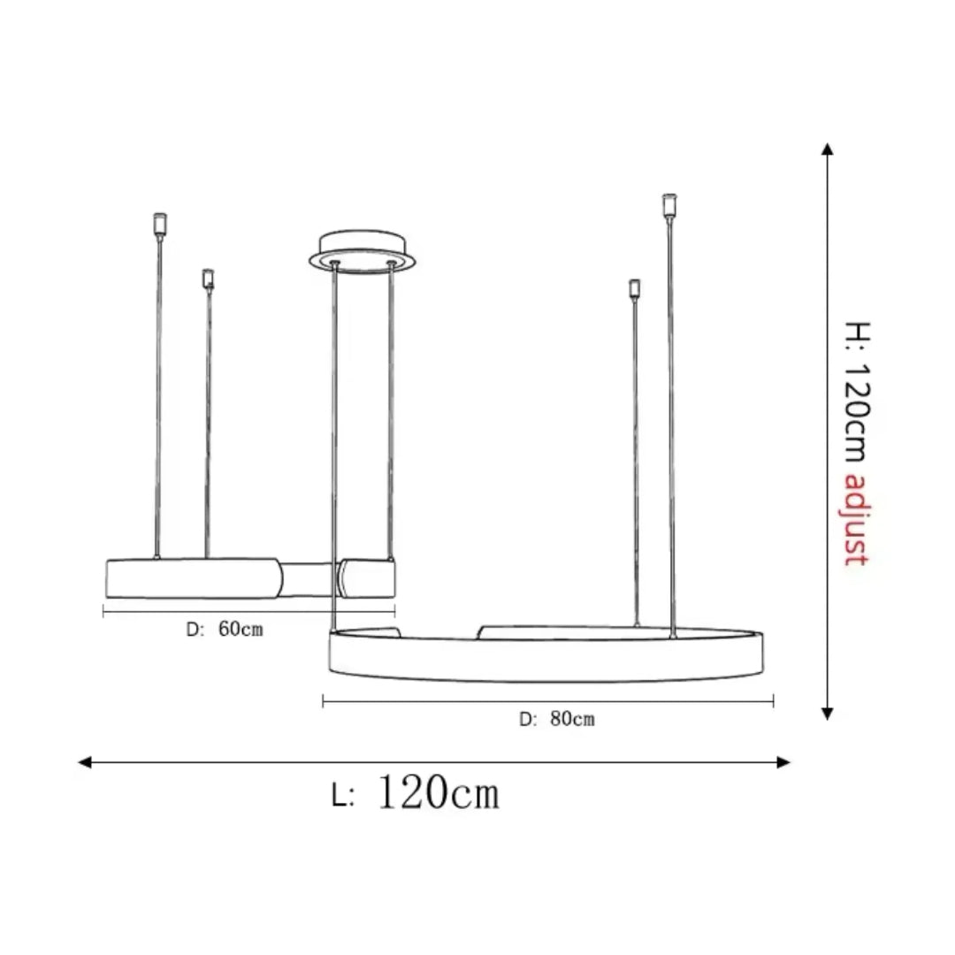 Circular LED Metal Pendant Light