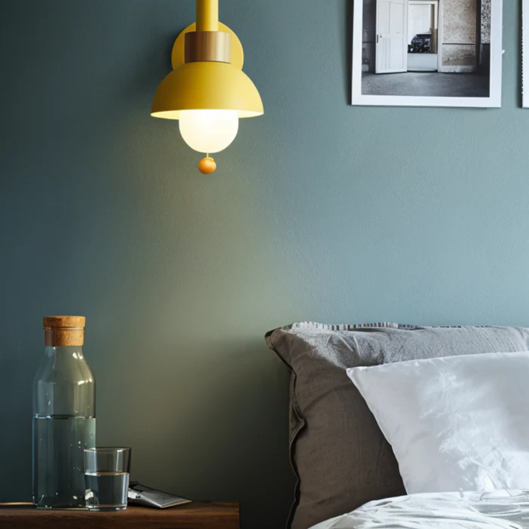 Modern LED Wall Sconce Pull Cord Accent Light