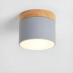 Nordic Wood Accent Ceiling Light Minimalist LED Flush Mount Lamp