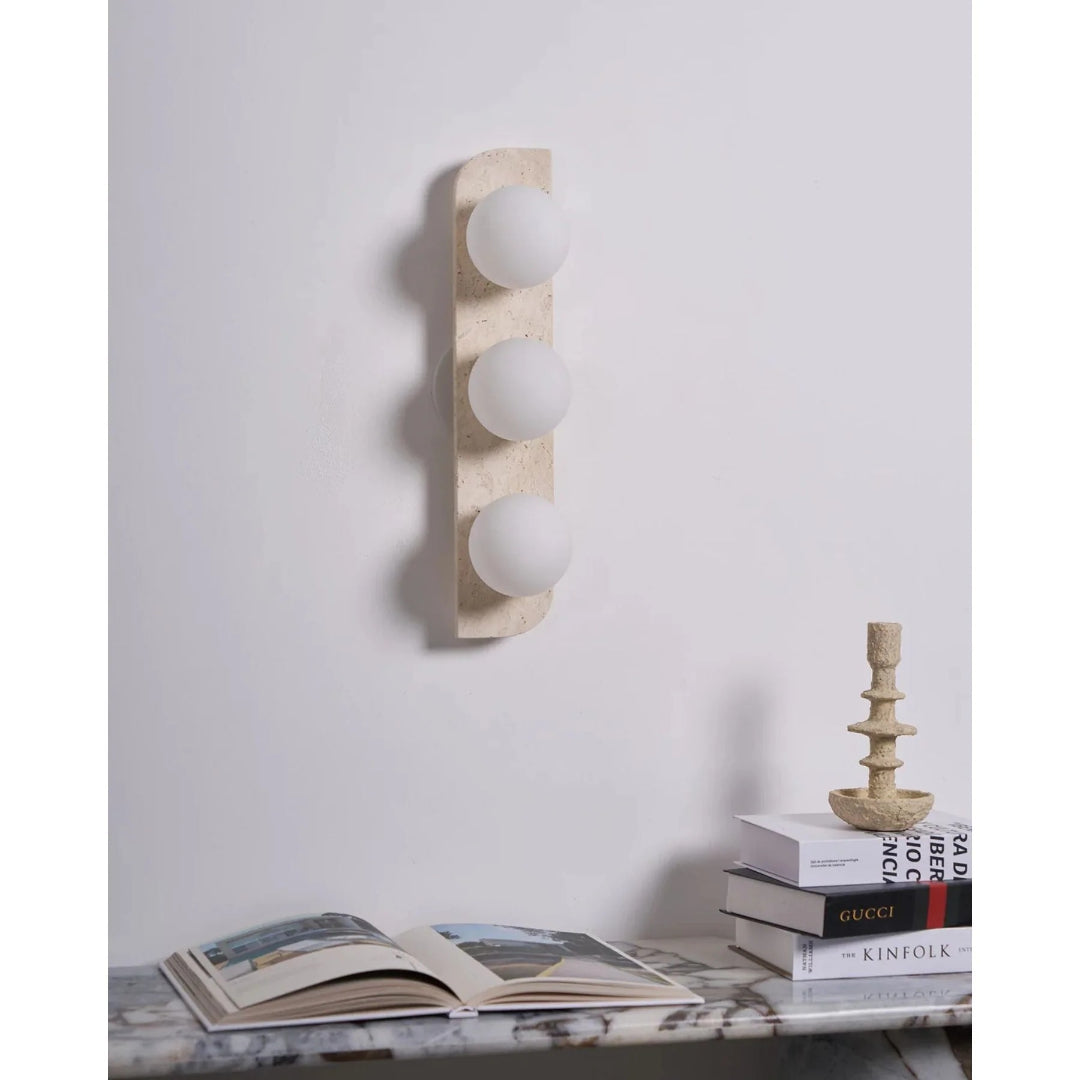Round Stone Wall Light