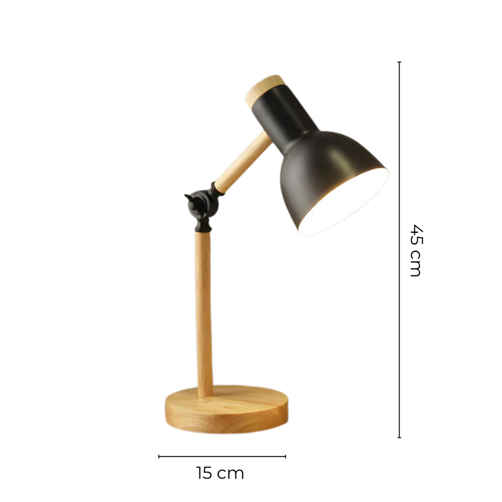 Adjustable Wooden Table Lamp Modern LED Desk Light