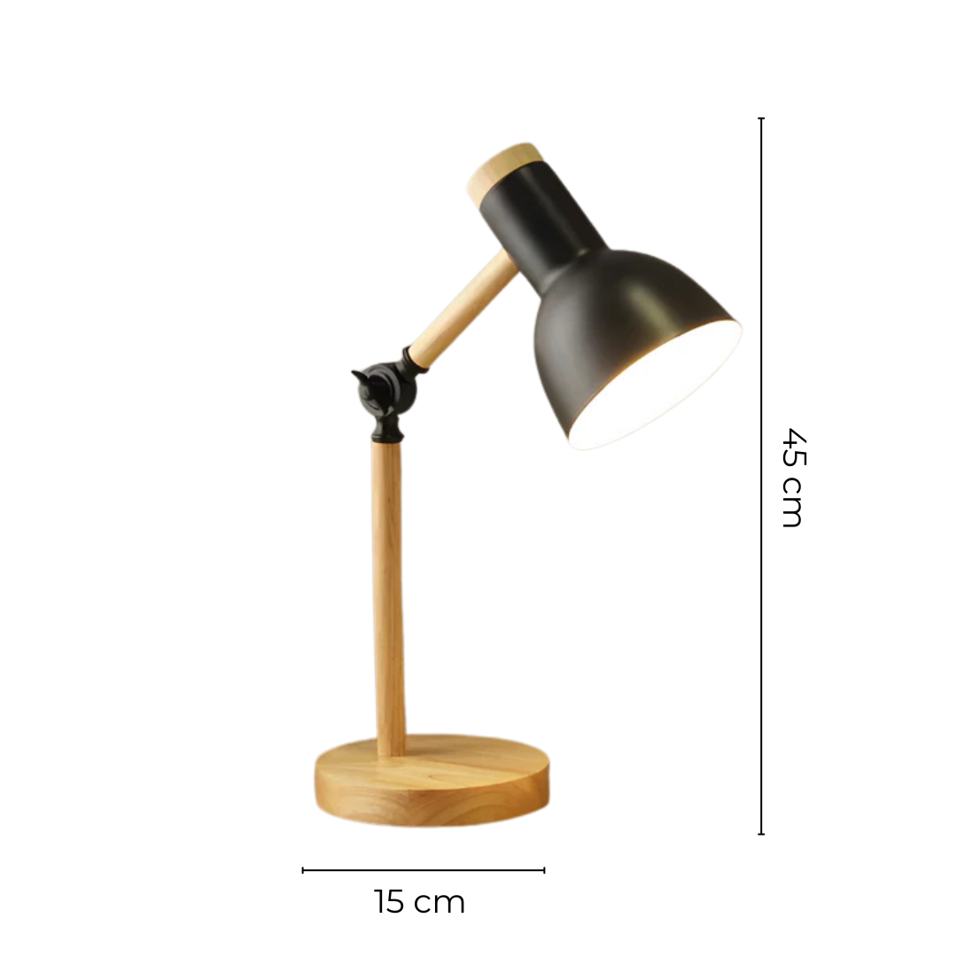 Adjustable Wooden Table Lamp Modern LED Desk Light