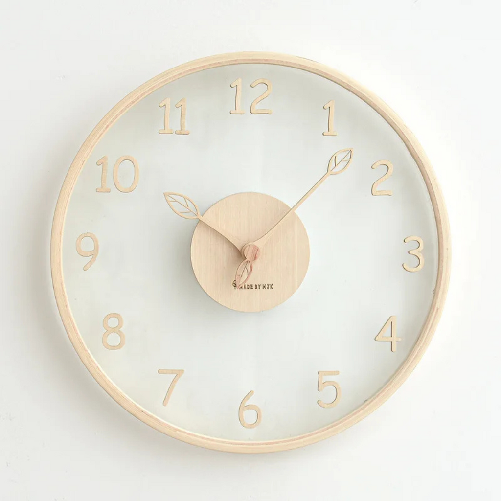 Minimalist Wooden Wall Clock Modern Silent Quartz Timepiece Scandinavian Home Decor