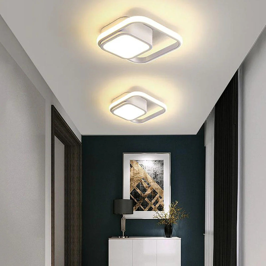 Contemporary Double Ring Ceiling Light