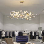 Jarn Suspension Feuille/Multi Moderne Métal/Céramique Doré/Blanc Salon - Neutralighting