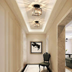 Crystal Metal Cube Ceiling Light