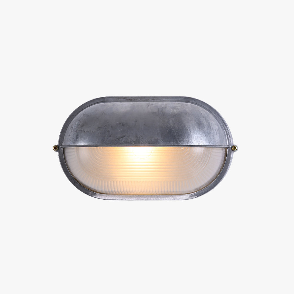 Outdoor Wall Lamp Aluminum and Glass | Round Minimalist Design | Weatherproof LED Sconce for Balcony Fence and Garden