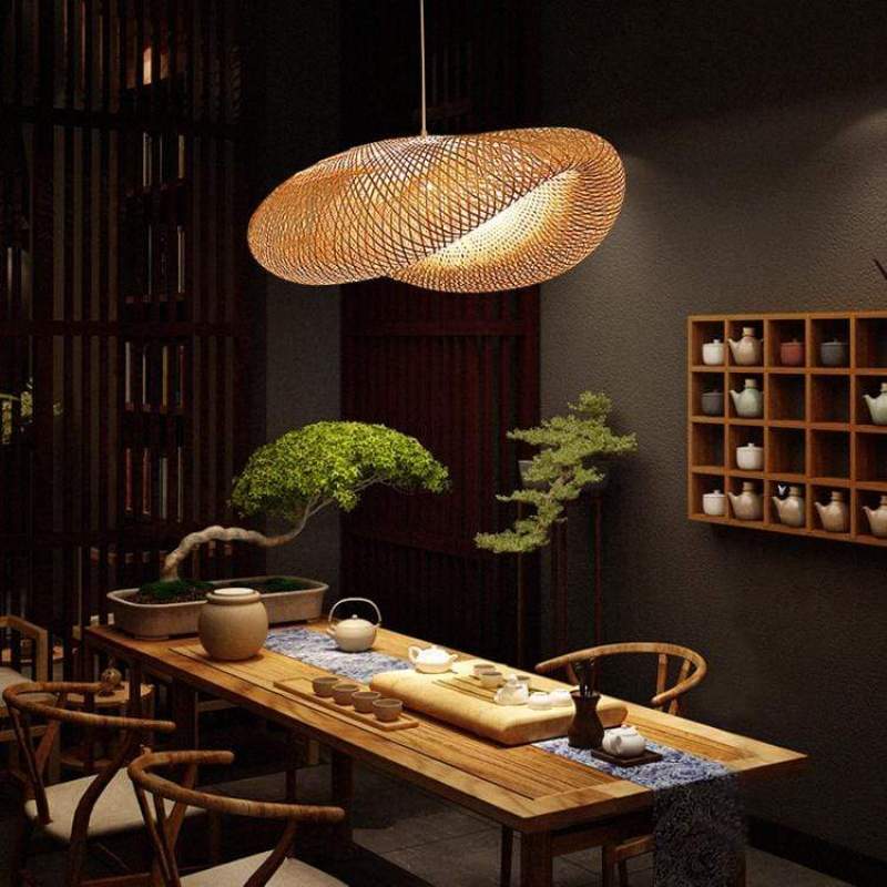 Rinwa Suspension Nuage Bohème. Bambou. Bois. Salon - Neutralighting