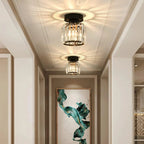 Crystal Metal Cube Ceiling Light
