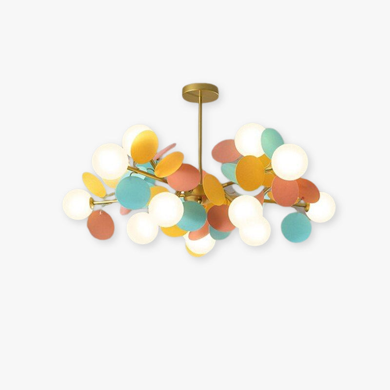 LED Ceiling Light Metal Glass and Acrylic Branch Design | Nature Inspired Style | Modern Botanical Interior Lighting