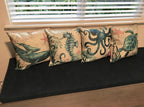 Decorative Cushion with Sea Life Motif